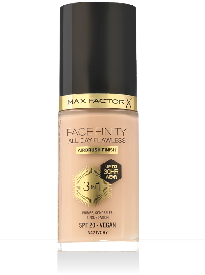 Max Factor Facefinity All Day Flawless makiažo pagrindas moterims 30 ml, spalva: N42 Ivory