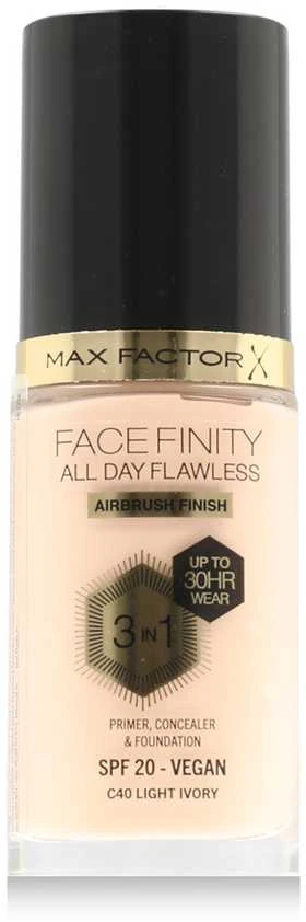 Max Factor Facefinity All Day Flawless makiažo pagrindas moterims 30 ml, spalva: C40 Light Ivory