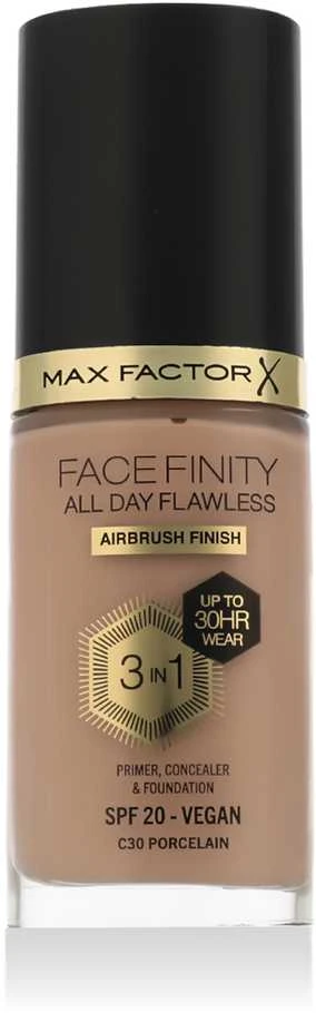 Max Factor Facefinity All Day Flawless makiažo pagrindas moterims 30 ml, spalva: C30 Porcelain