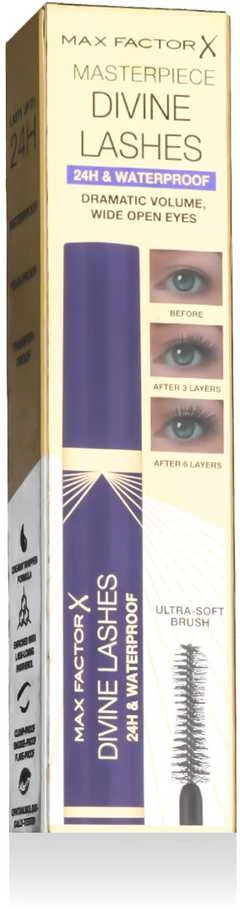 "Max Factor Divine Lashes 24h y" vandeniui atsparus blakstienų tušas juodas