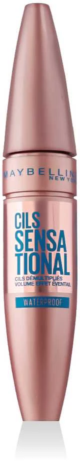 Maybelline Lash Sensational vandeniui atsparus blakstienų tušas su elastomeriniu dvipusiu lenktu šepetėliu 9,5ml