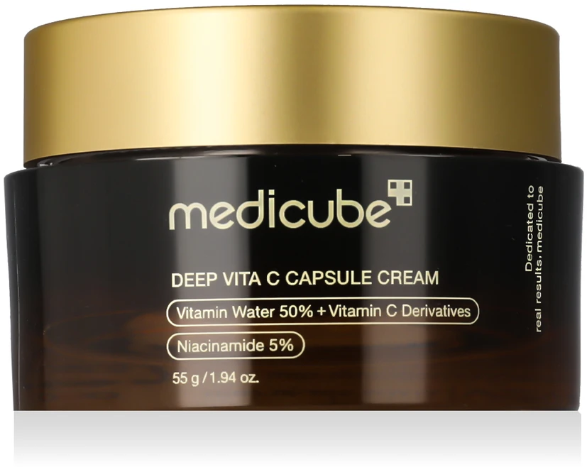 Medicube - Deep Vita C Capsule Kreminis - Brightening and Firming Face Kreminis - Skaistinantis ir stangrinantis veido kremas, 55 g