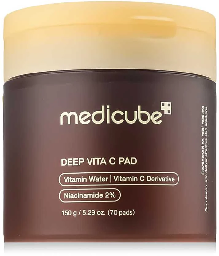 Medicube Deep Vita C Pads skaistinantys valomieji padeliai veidui su vitaminu C, 150 g / 70 vnt.