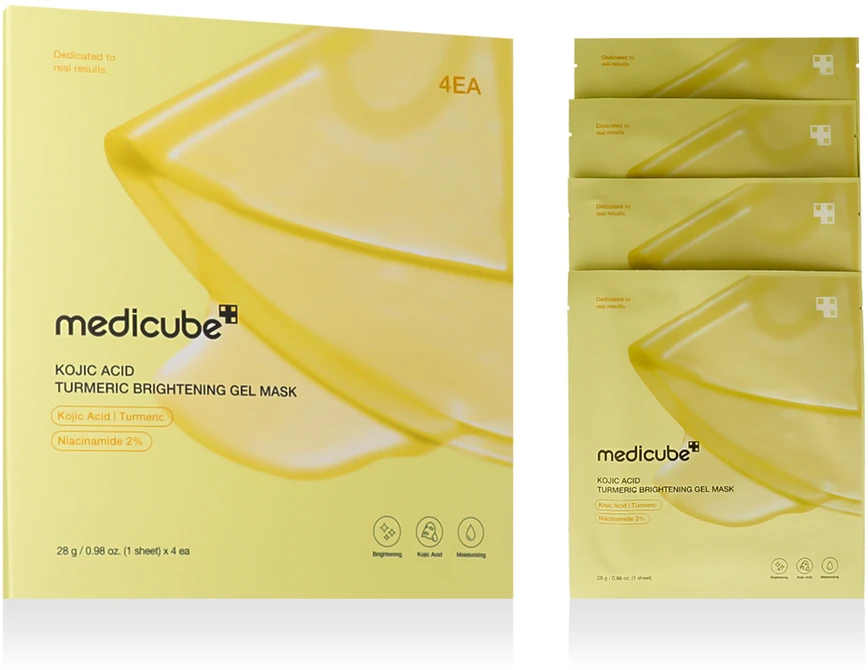 Medicube Kojic Acid Turmeric Brightening Gel Mask skaistinamoji lakštinė veido kaukė, 28 g