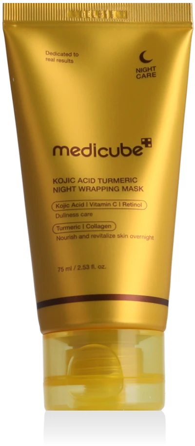 Medicube Kojic Acid Turmeric Night Wrapping Mask naktinė veido kaukė, 75 ml