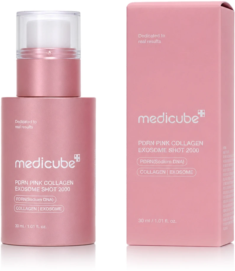 Medicube PDRN Rožinė Collagen Exosome Shot 2000 veido serumas, 30 ml