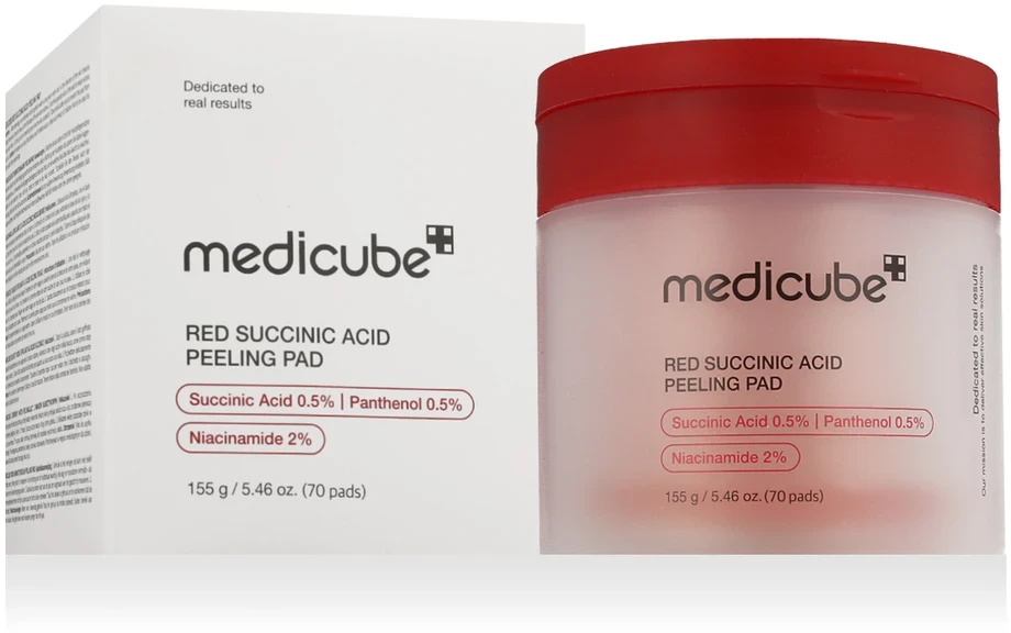 Medicube Raudona Succinic Acid Peeling Pad 70 Ud 155g