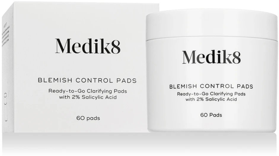 Medik8 Blemish Control Pads valomieji padeliai probleminei veido odai, 60 vnt.