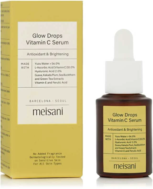 Meisani Glow Drops Vitamin C Serum veido serumas su vitaminu C, 15 ml