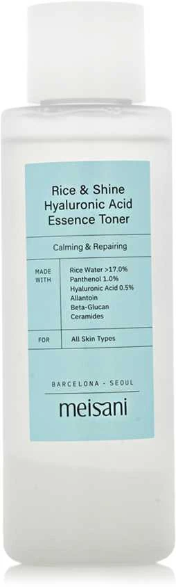 Meisani Rice & Shine Hyaluronic Acid Essence Toneris raminantis ir atkuriantis veido tonikas, 150 ml