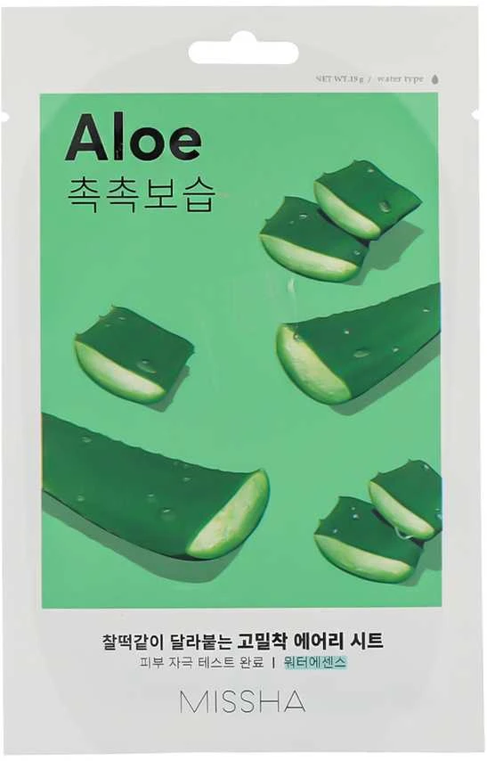 Missha Airy Fit Sheet Mask [Aloe] lakštinė veido kaukė, 19 ml