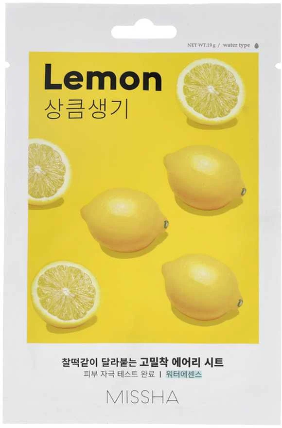 Missha Airy Fit Sheet Mask [Lemon] lakštinė veido kaukė, 19 ml