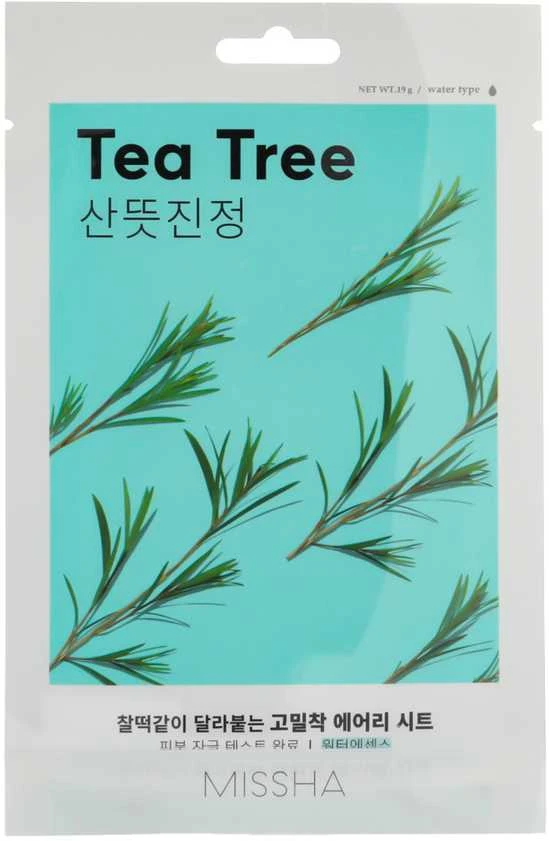 Missha raminanti veido kaukė su arbatmedžiu (Airy Fit Sheet Mask) 19 g