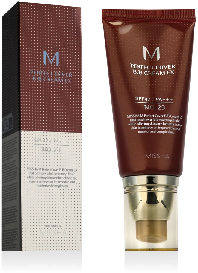 Missha M Perfect Cover BB kremas SPF 42 PA+++ Nr.23 Natural Beige, 50 ml
