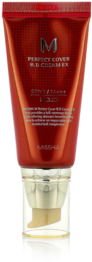 MISSHA M Perfect Cover BB Kreminis EX SPF 42 PA+++ (No.13 Bright rusvai gelsvas) 50 ml