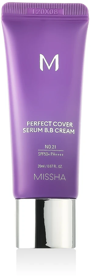 Missha M Perfect Cover Serum B.B. Kreminis daugiafunkcis serumo pagrindo BB veido kremas, atspalvis: 21 Light rusvai gelsvas, 20 ml