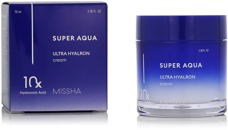 Missha drėkinamasis odos kremas Super Aqua (Ultra Hyalron Kreminis) 70 ml
