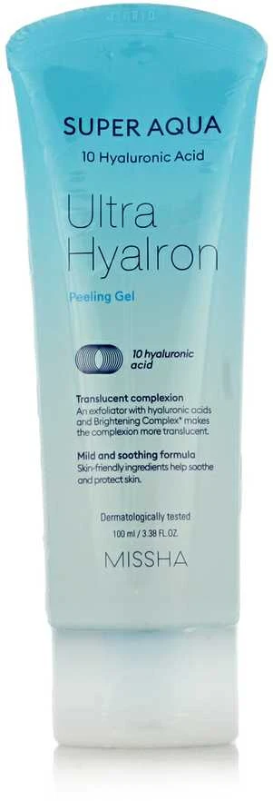 Missha Super Aqua Ultra Hyalron Peeling Gel gelinis veido šveitiklis, 100 ml