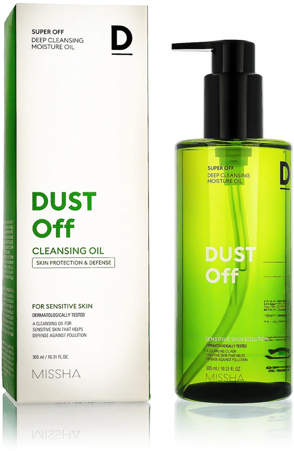 „Missha“ valomasis aliejus jautriai odai „Super Off Dust Off“ (giliai valomasis drėkinamasis aliejus), 305 ml