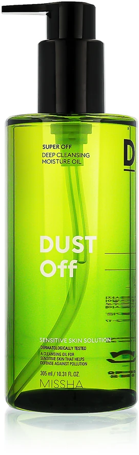 „Missha“ valomasis aliejus jautriai odai „Super Off Dust Off“ (giliai valomasis drėkinamasis aliejus), 305 ml