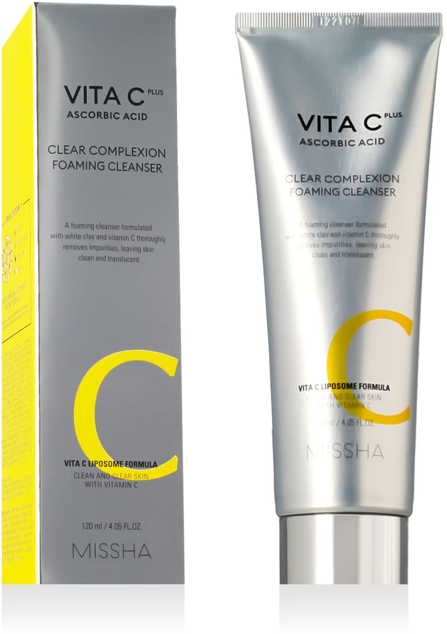 Missha Valomosios putos su vitaminu C "Vita C Plus Clear Complexion" (putojančios "Clean ser") 120 ml