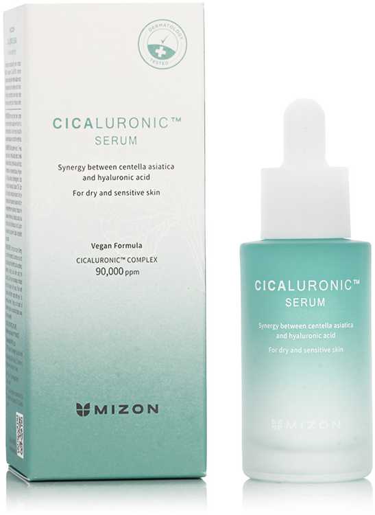 Serumas veidui su hialurono rūgštimi Mizon Cicaluronic Serum , tinka sausai, jautriai odai, 30 ml