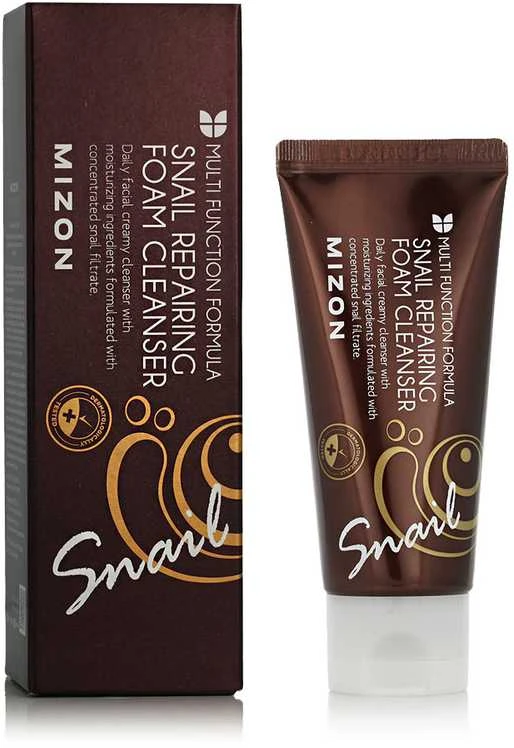 Veido odos prausiklis Mizon Snail Repairing Foam Valiklis su sraigių mucino ekstraktu, 60 ml