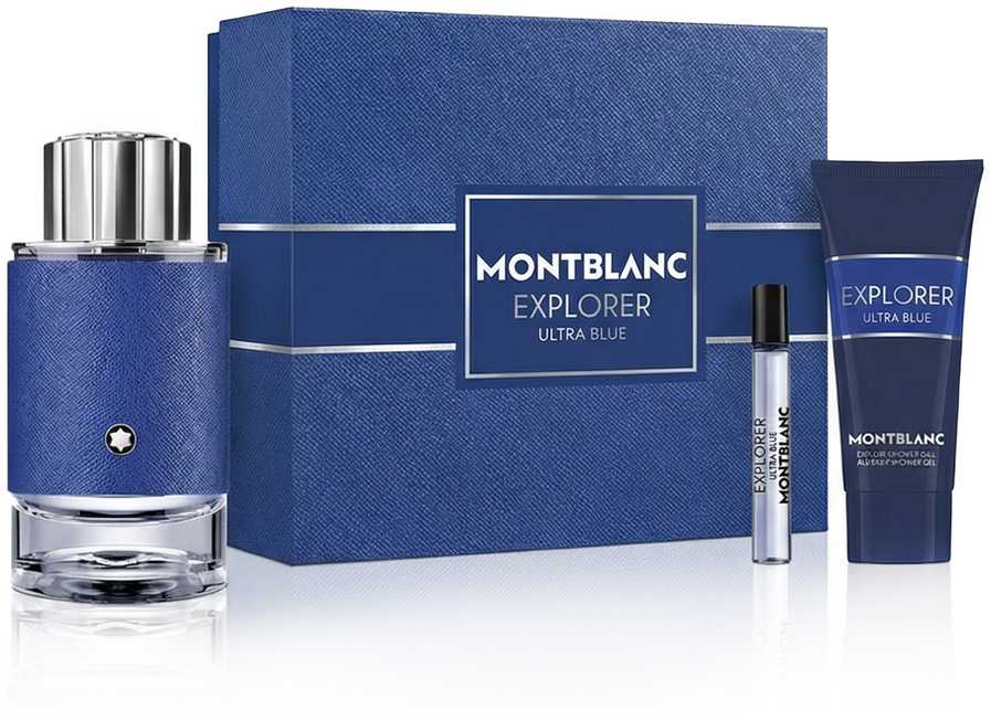 Mont Blanc Montblanc Explorer Ultra Mėlyna rinkinys vyrams (EDP, 100 ml + EDP, 7,5 ml + dušo želė, 100 ml)