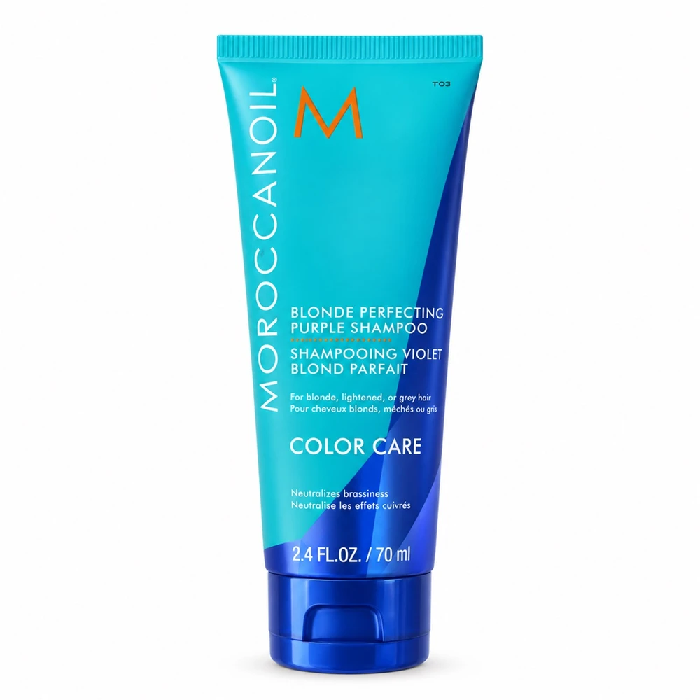 Moroccanoil Color Care Skirtas šviesiems plaukams Perfecting Violetinė Šampūnas šampūnas, 70 ml