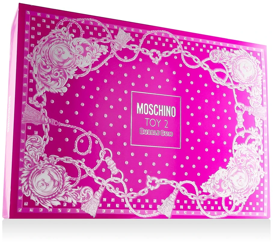 Kvepalų rinkinys moterims Moschino Toy 2 Bubble Gum (EDT, 100 ml + dušo želė, 100 ml + kūno losjonas, 100 ml + EDT, 10 ml)