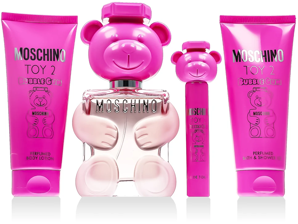 Kvepalų rinkinys moterims Moschino Toy 2 Bubble Gum (EDT, 100 ml + dušo želė, 100 ml + kūno losjonas, 100 ml + EDT, 10 ml)