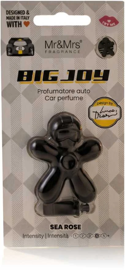 Mr&Mrs Fragrance Big Joy Sea Rose Juodas - vůně do auta automobilio gaiviklis