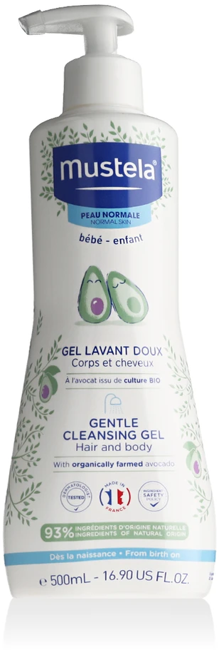 Mustela Gentle Cleansing Gel švelnus prausiklis, 500 ml