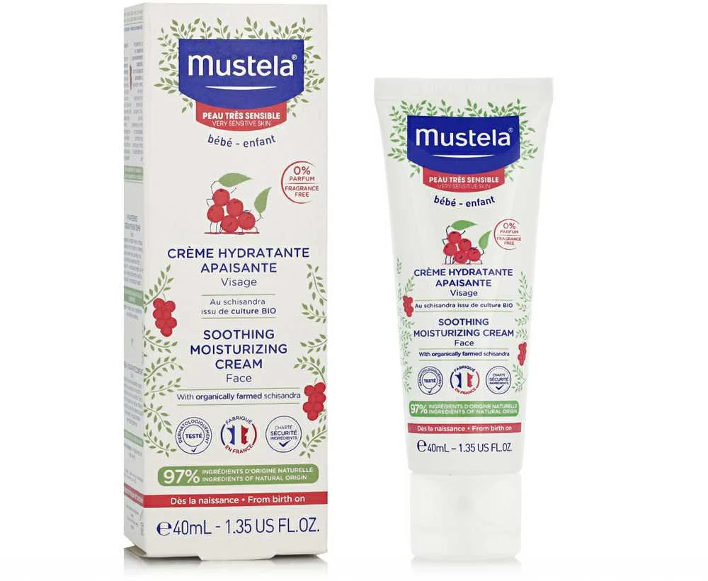 "Mustela Baby" drėkinamasis veido kremas 40ml