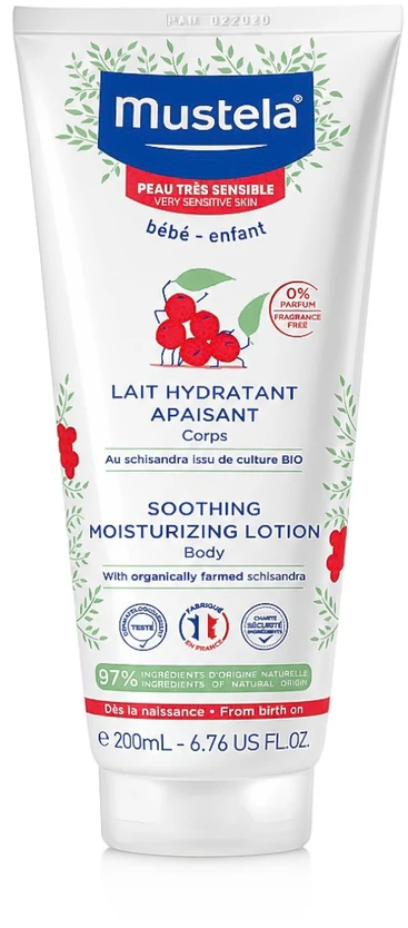 "Mustela labai jautrią odą raminantis drėkinamasis losjonas 200ml