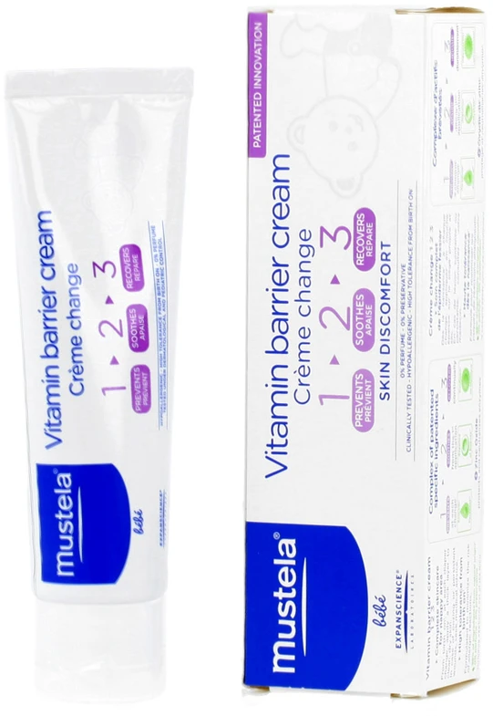 Mustela Vitamin Barrier Kreminis 123 keičiantis kremas naujagimiams ir kūdikiams 50ml
