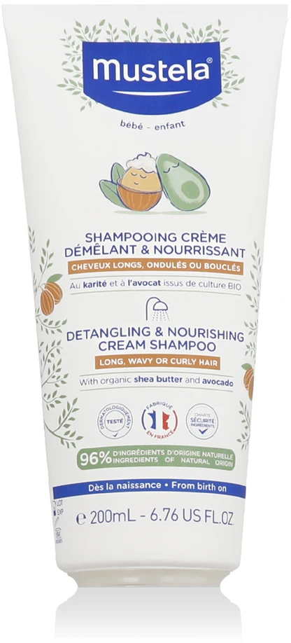 Mustela Bébé Detangling & maitininantis Kreminis Šampūnas Šampūnas