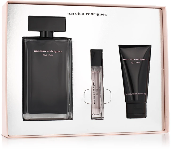 Versace Narciso Rodriguez For Her Eau De Toilette Purškiklis, 100 ml Set 3 Pieces