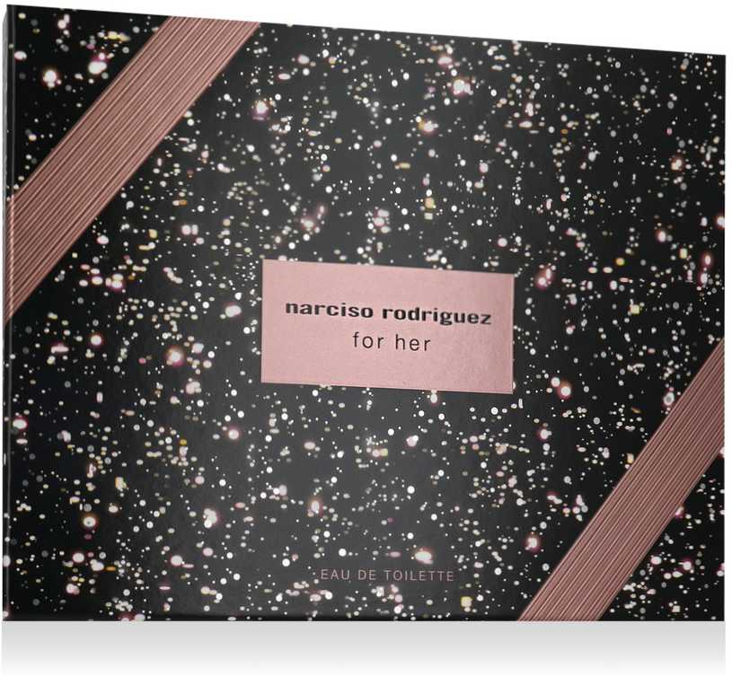 Set Narciso Rodriguez: For Her, Eau De Toilette, For Women, 50 ml + For Her, Hydrating, Losjonas kūnui, 50 ml + For Her, Cleansing,