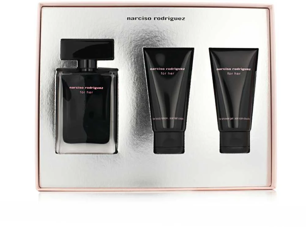 Kvepalų rinkinys  Narciso Rodriguez For Her (50 ml EDT + Kūno losjonas 50ml + dušo želė 50ml)