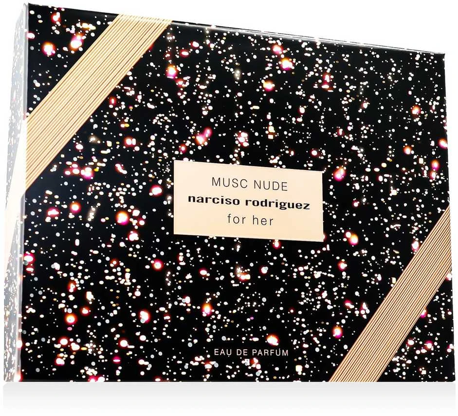 Set Narciso Rodriguez: Musc Nude Eau De Parfum For Women, 50 ml + Musc Nude Hydrating Losjonas kūnui, 50 ml + Musc Nude Cleansing Dušo želė All Over The Body For All Skin Types, 50 ml