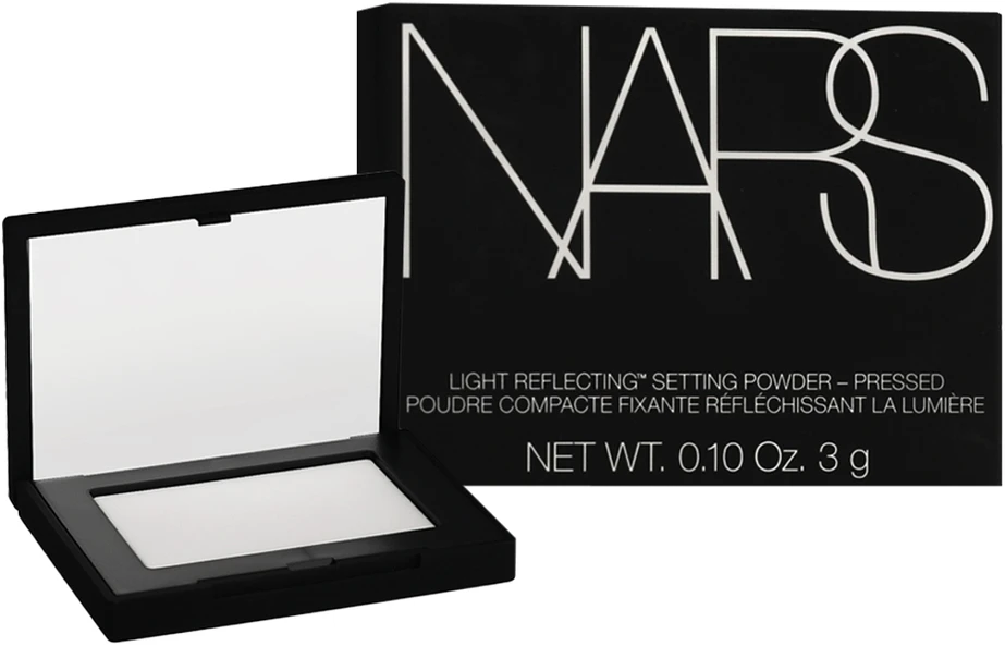NARS šviesą atspindintys presuojami tvirtinimo milteliai 3 g, permatomas kristalas