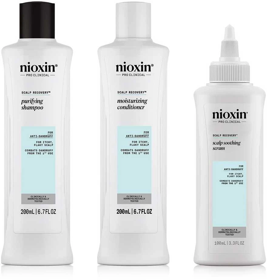 Nioxin Scalp Recovery - Kit Anticaspa - Cuero Cabelludo Descamado y Con Picor 3 U