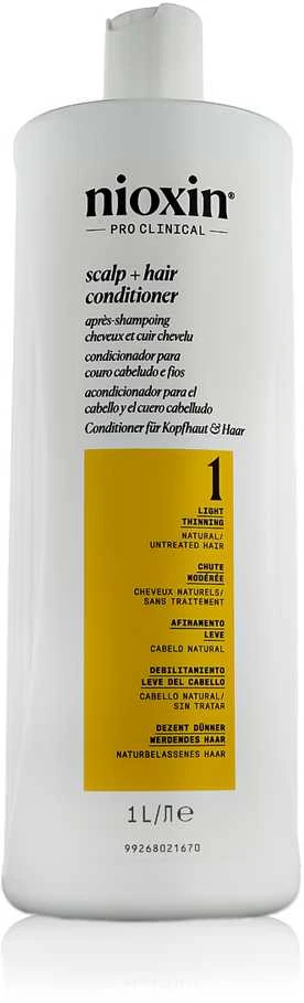 Nioxin Sistema 1 - Acondicionador - Cabello Natural Con Debilitamiento Leve, 1000 ml