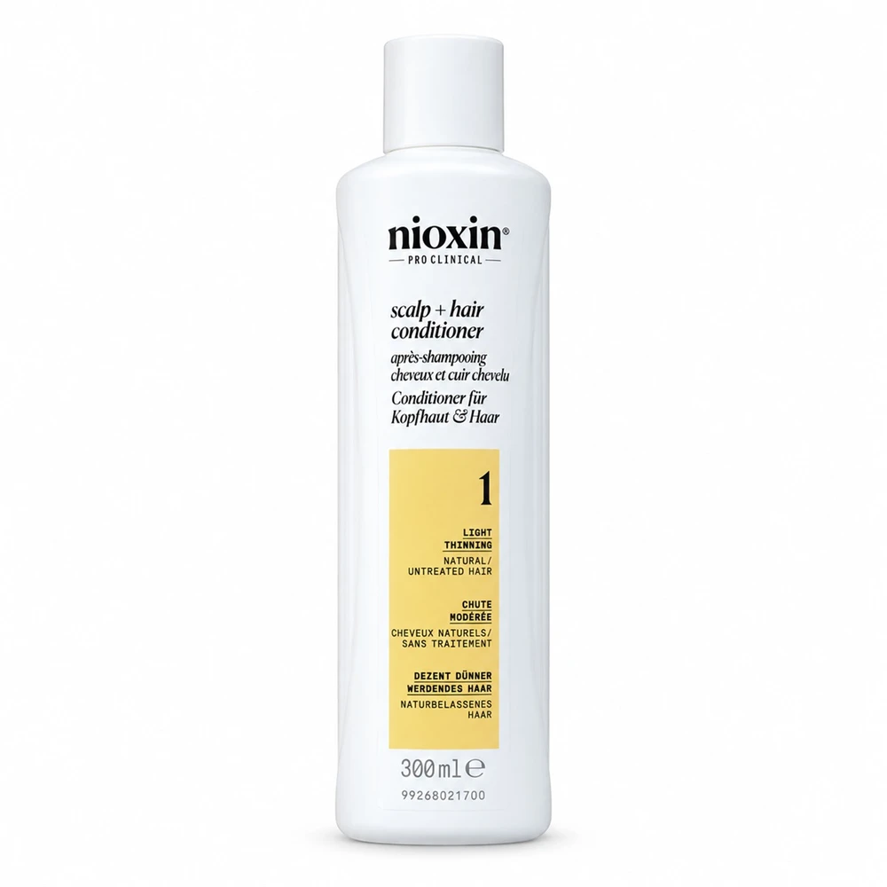 Nioxin System 1 galvos odos ir plaukų kondicionierius – natūraliems plaukams, linkusiems slinkti, 300 ml