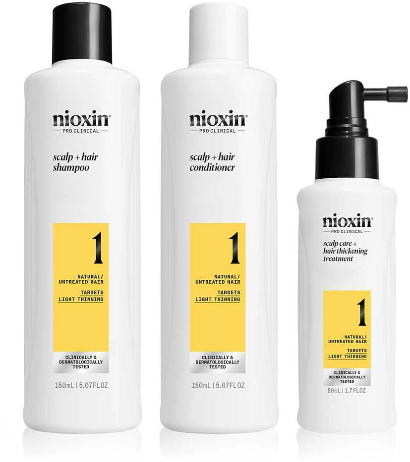 Nioxin Sistema 1 – Kit - Tratamiento Para Cabello Natural Con Debilitamiento Leve 3 U