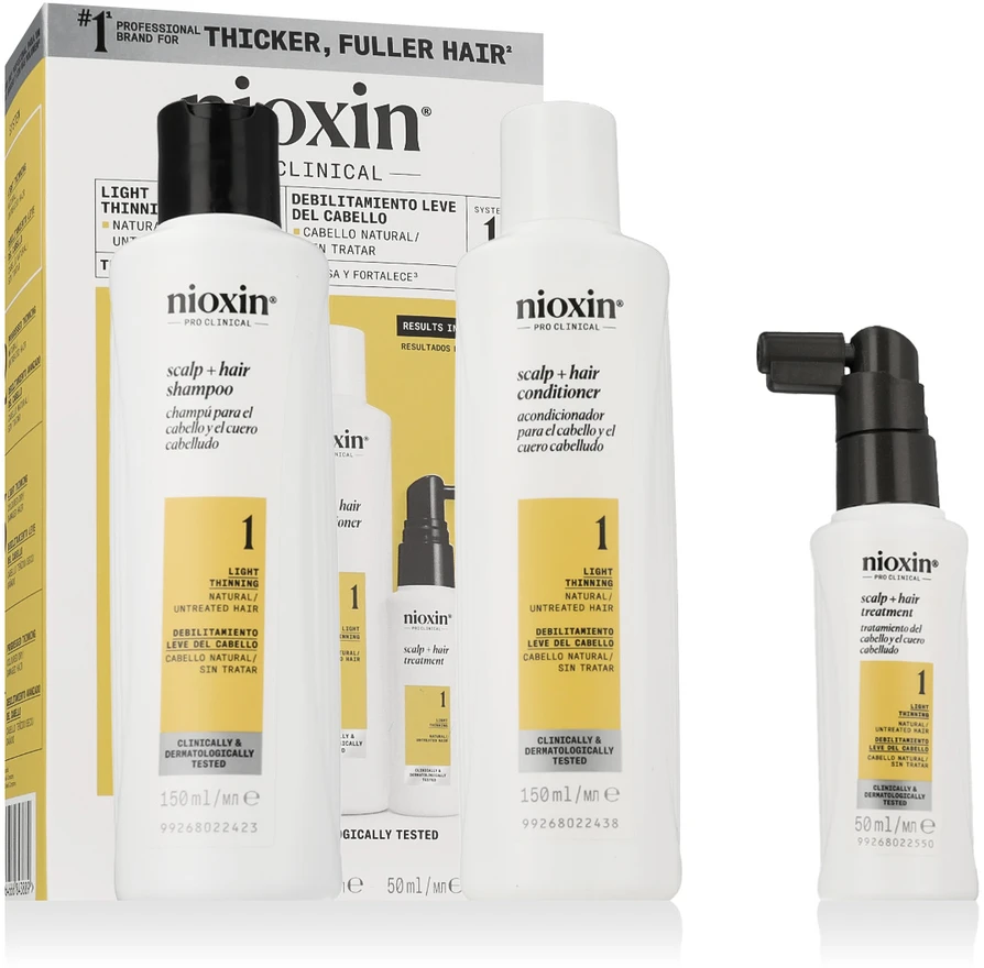 Nioxin Sistema 1 – Kit - Tratamiento Para Cabello Natural Con Debilitamiento Leve 3 U