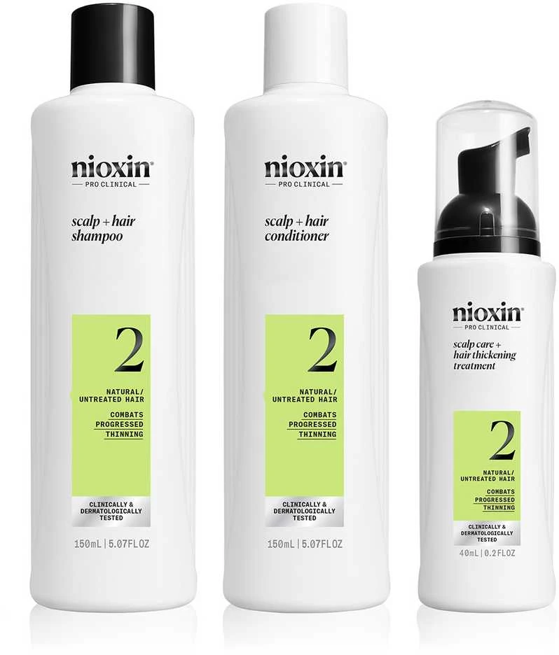 Nioxin Sistema 2 - Kit - Tratamiento Para Cabello Natural Con Debilitamiento Avanzado 3 U