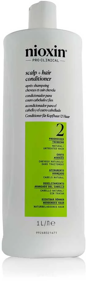 Nioxin Sistema 2 - Acondicionador - Cabello Natural Con Debilitamiento Avanzado, 1000 ml