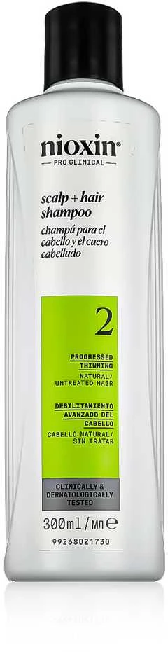 Nioxin Sistema 2 - Champú - Cabello Natural Con Debilitamiento Avanzado, 300 ml